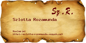 Szlotta Rozamunda névjegykártya